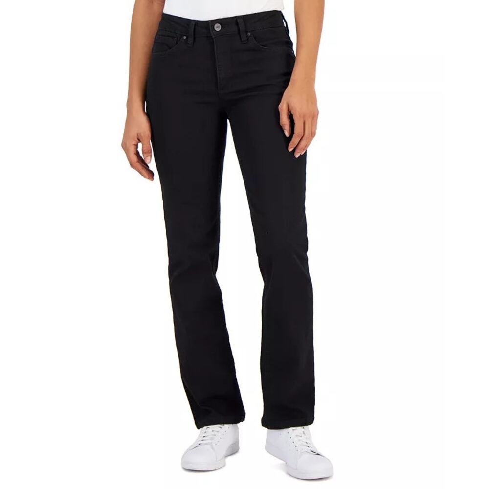 Jones Sport Straight Leg High Rise Mom Jeans Black Size 12